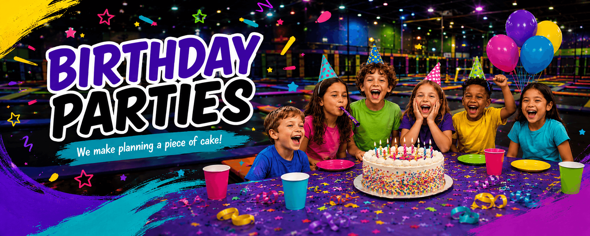 Get Air Birthday Parties — we make planning a piece of cake!